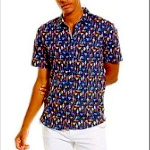 Loft 604 Fish Hooks Button Down Shirt, new with tags/in package